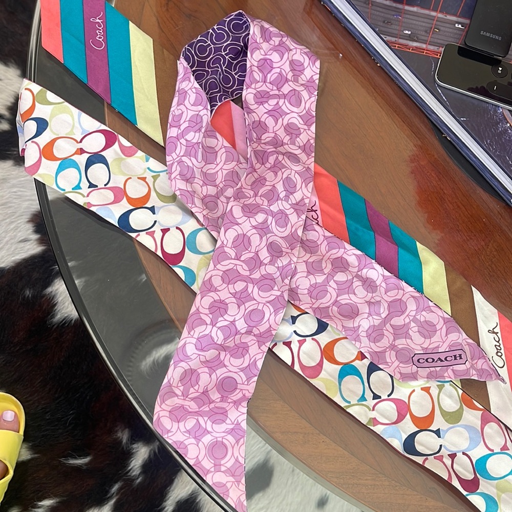 Coach silk ribbon - reversible